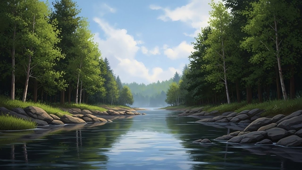 Serene River Water 🌿 Gentle Flowing Ambience for Sleep, Calm, and Meditation #105