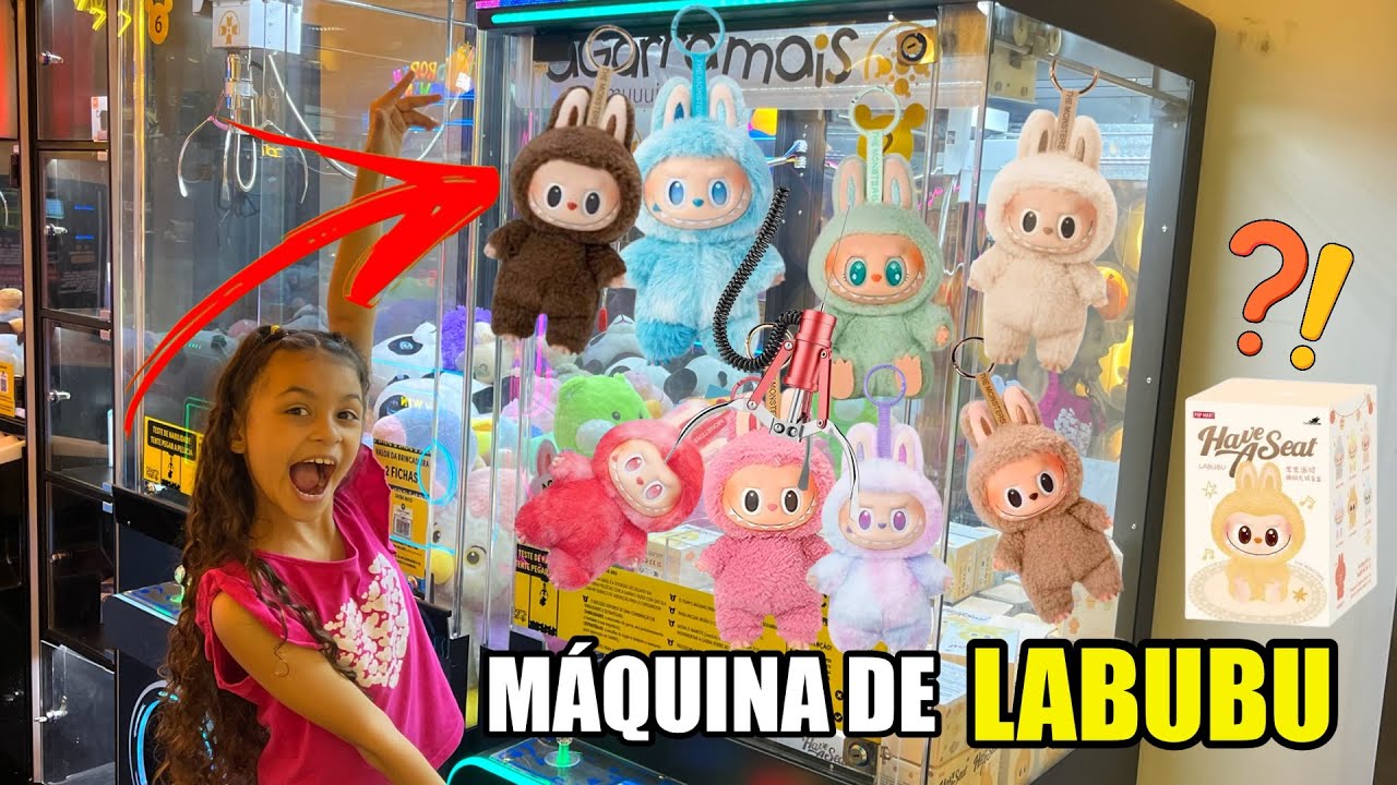 GASTEI TODO MEU DINHEIRO NA MAQUINA DE LABUBU *Consegui pegar?? 🤔