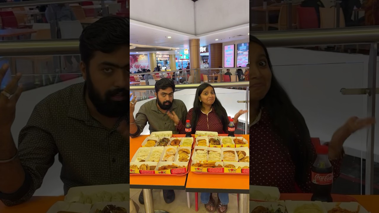 Momo challenge with husband 🤑 #Shorts #Viral #food #Challenge
