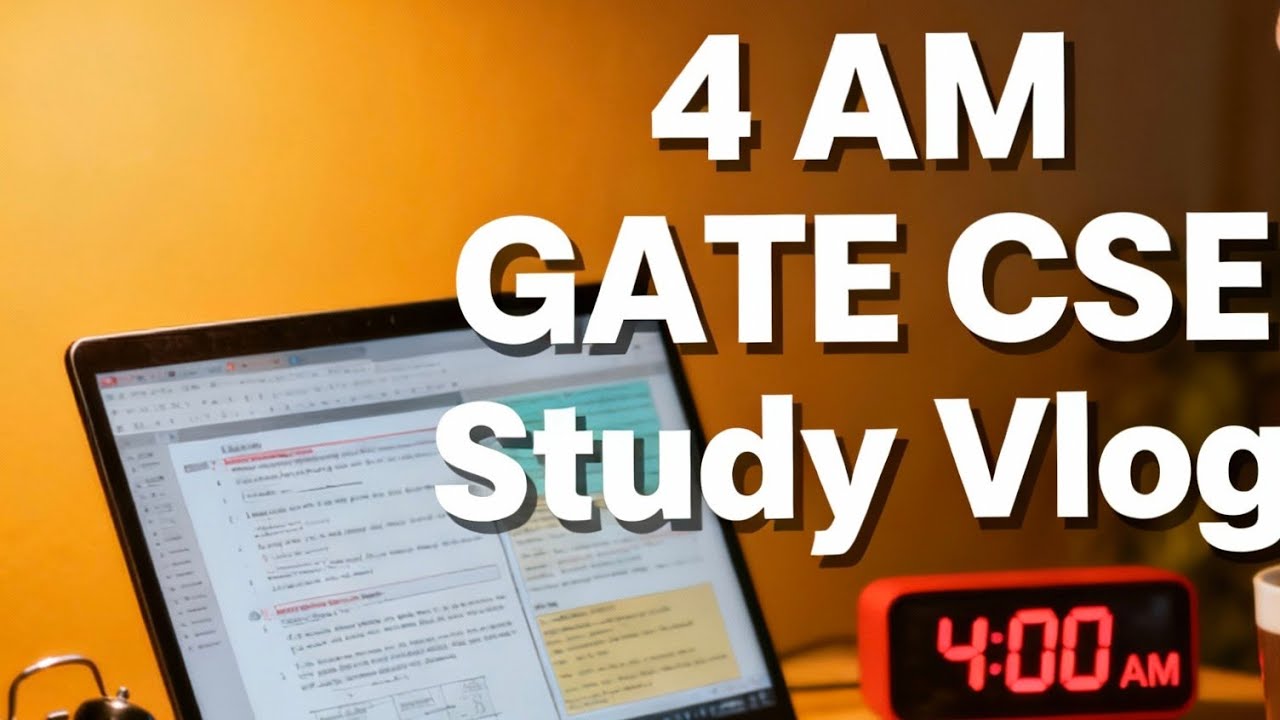 GATE CSE 2026 Preparation Vlog | 4AM Productive Study Routine #PW #GFG #Unacademy #IIT #Engineering