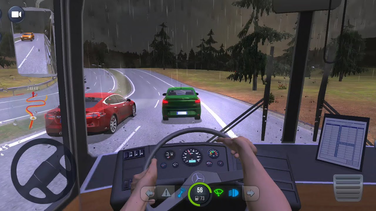 Bus Simulator Ultimate: India | My New Bus MERCEDES-BENZ 0302 | Night Rainy Driving 🌧🌩🌙 #busgames 