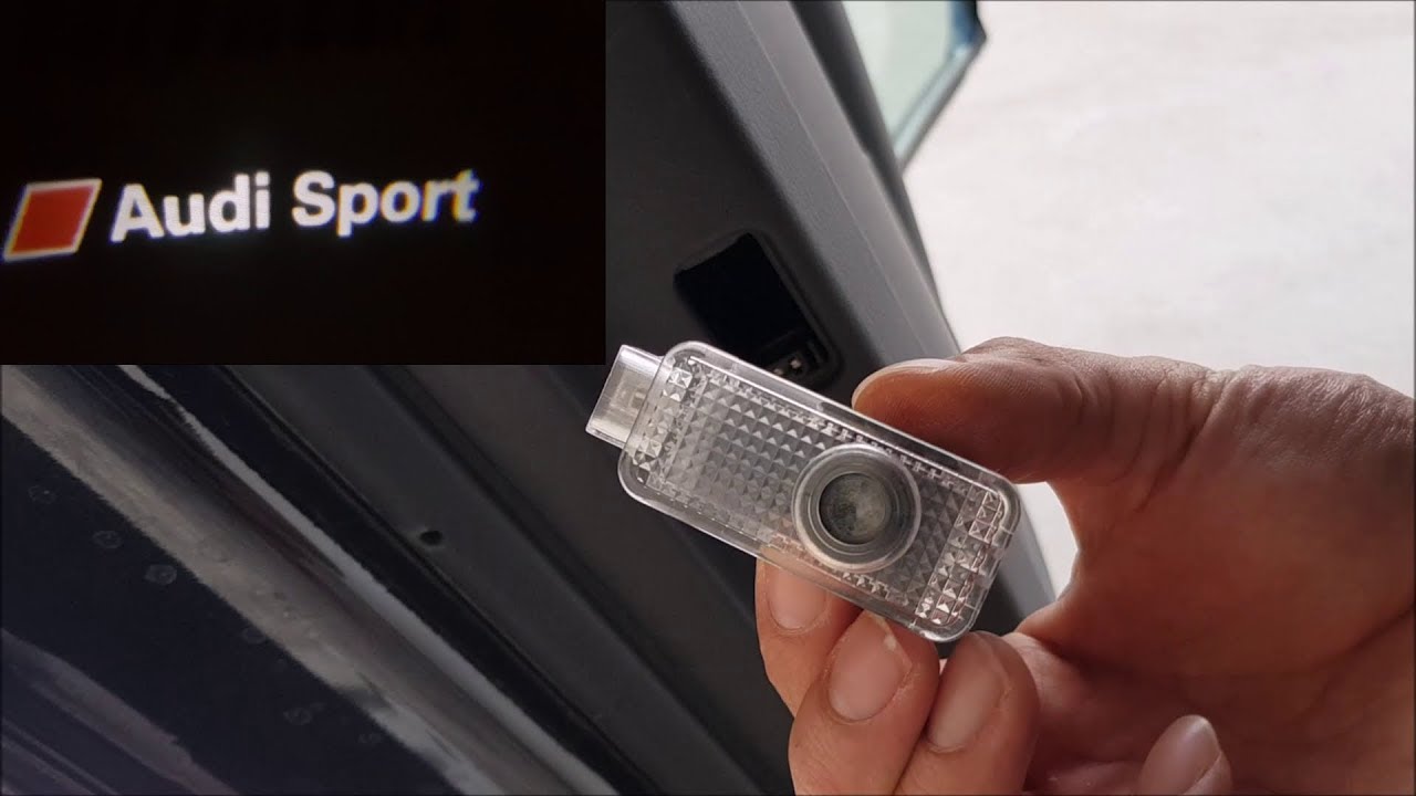 Door Welcome Logo Lights Installation Audi A3 A4 A5 A6 | LOGO AUDI SPORT