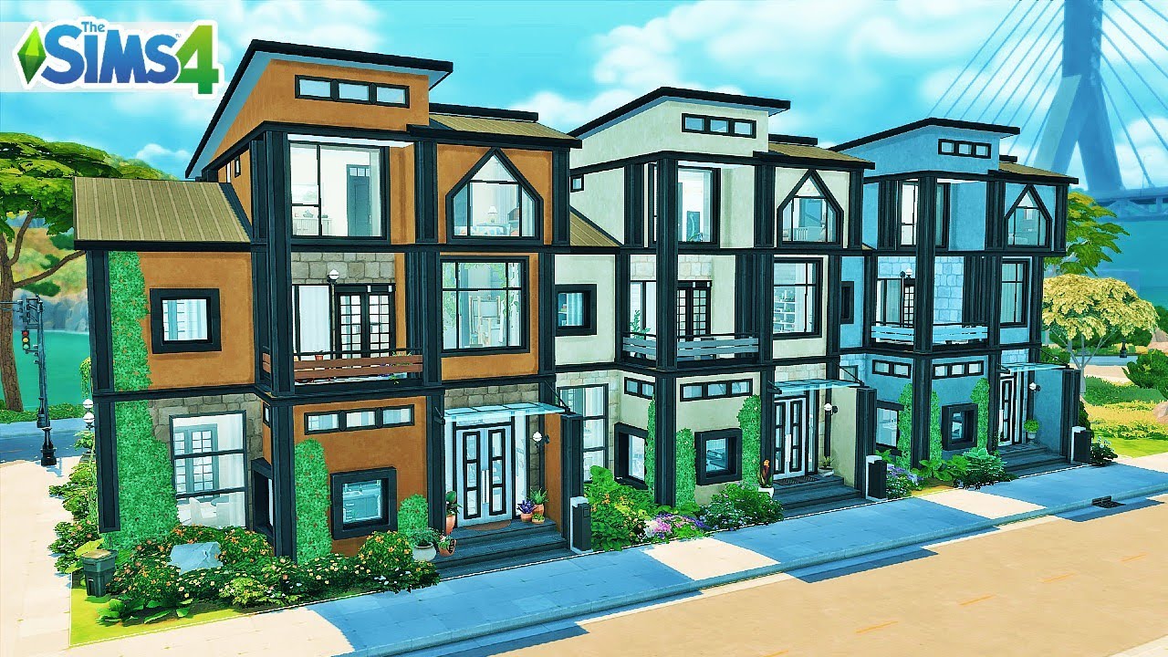 San Sequoia Townhouses | Sims 4 | Stop Motion | No CC