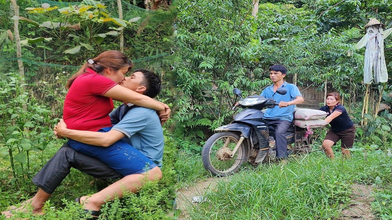 I stay home to level the ground, Phong goes to buy cement. [Mi mủi]