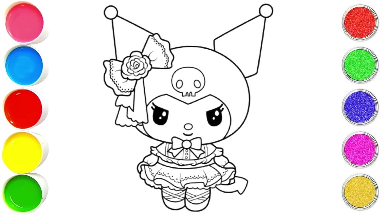Sanrio Kuromi Coloring For Kids And Toddlers || Hello Kitty Kuromi Art