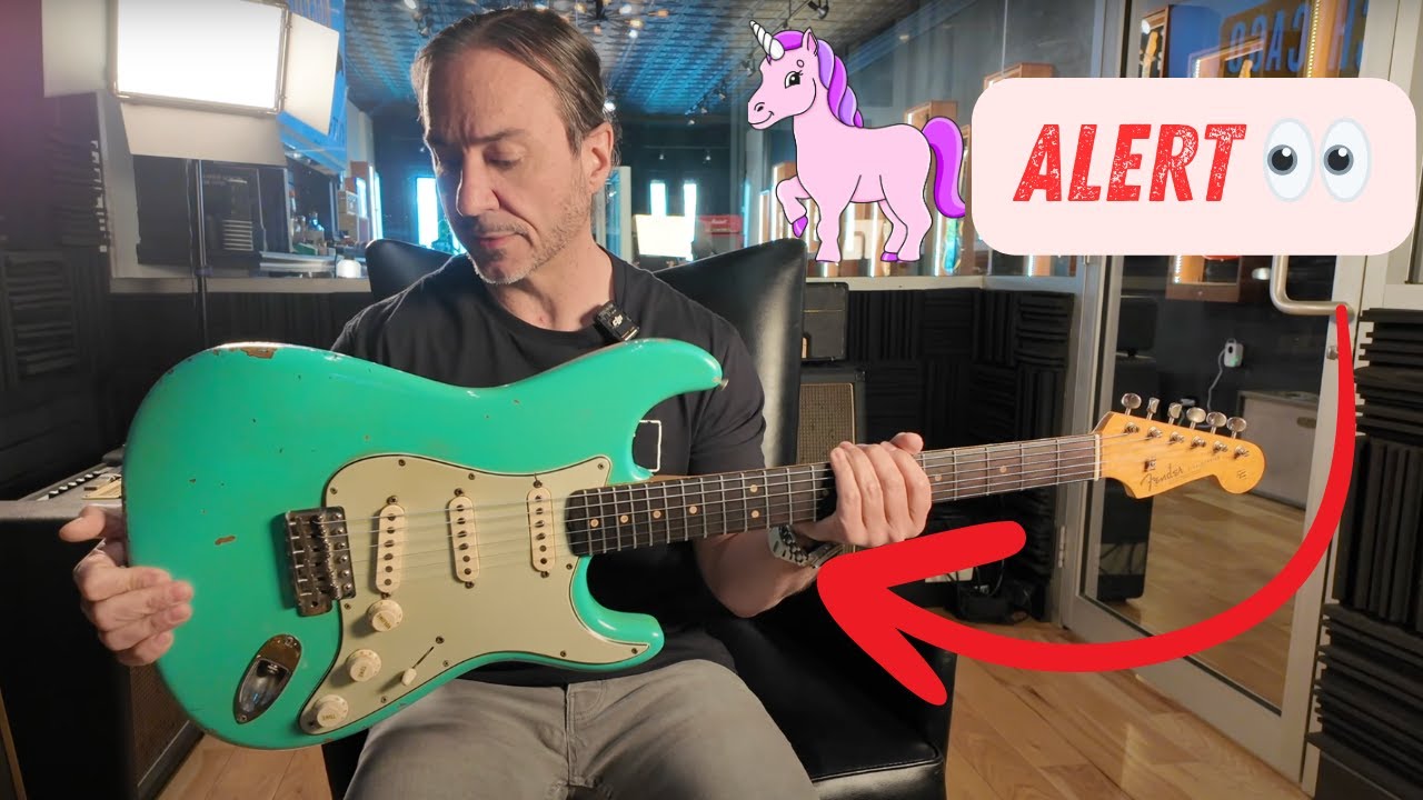 ✅ Fender Stratocaster 1963 Seafoam Green Over Sunburst – ультраредкая винтажная гитара!