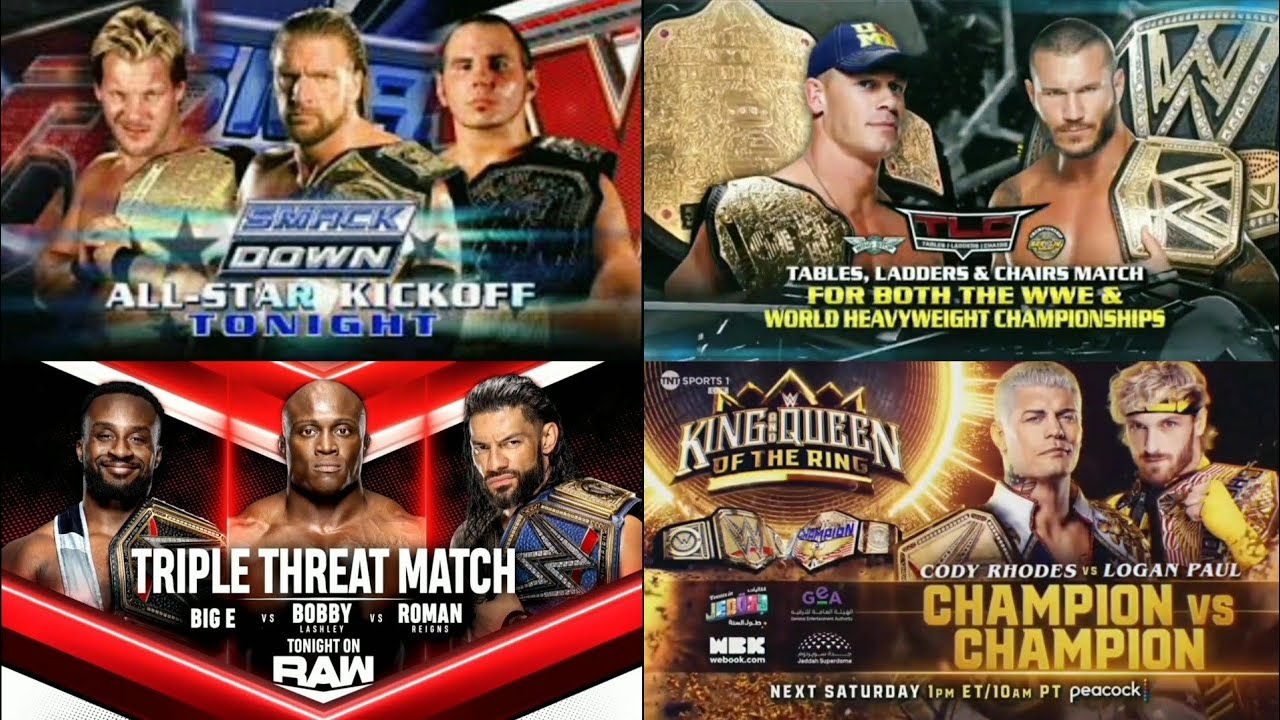 WWE All Of Champion vs Champion Match Card Compilation (2008_2024)
