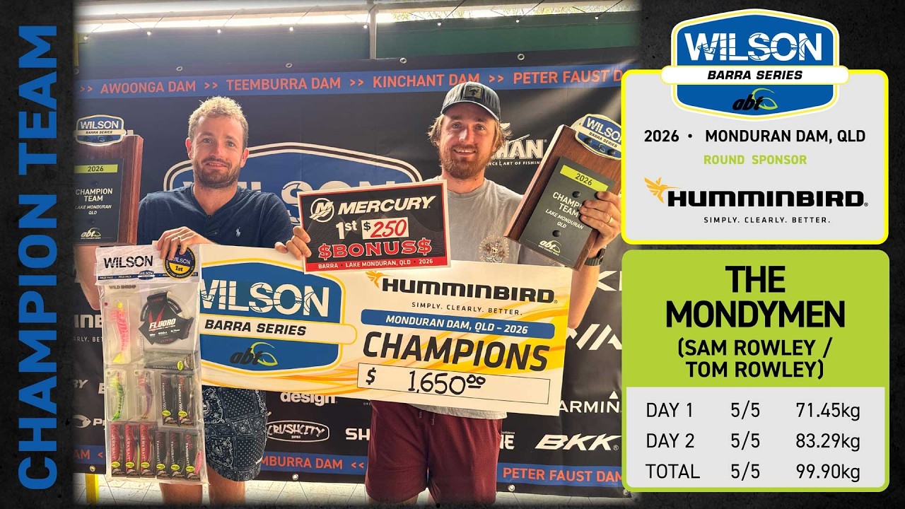 2026 Wilson BARRA Series | Humminbird Monduran Dam 2-Night Event Winner's Interview w/ The Mondymen