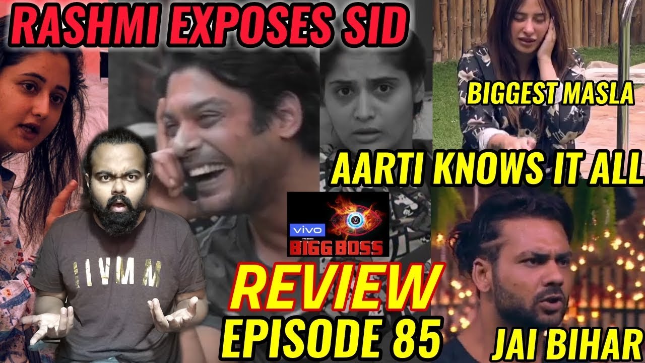 BIGG BOSS SEASON 13 | EPISODE 85 | 23rd DECEMBER 2019 | REVIEW | RASHMI EXPOSES SHUKLA'S PAST