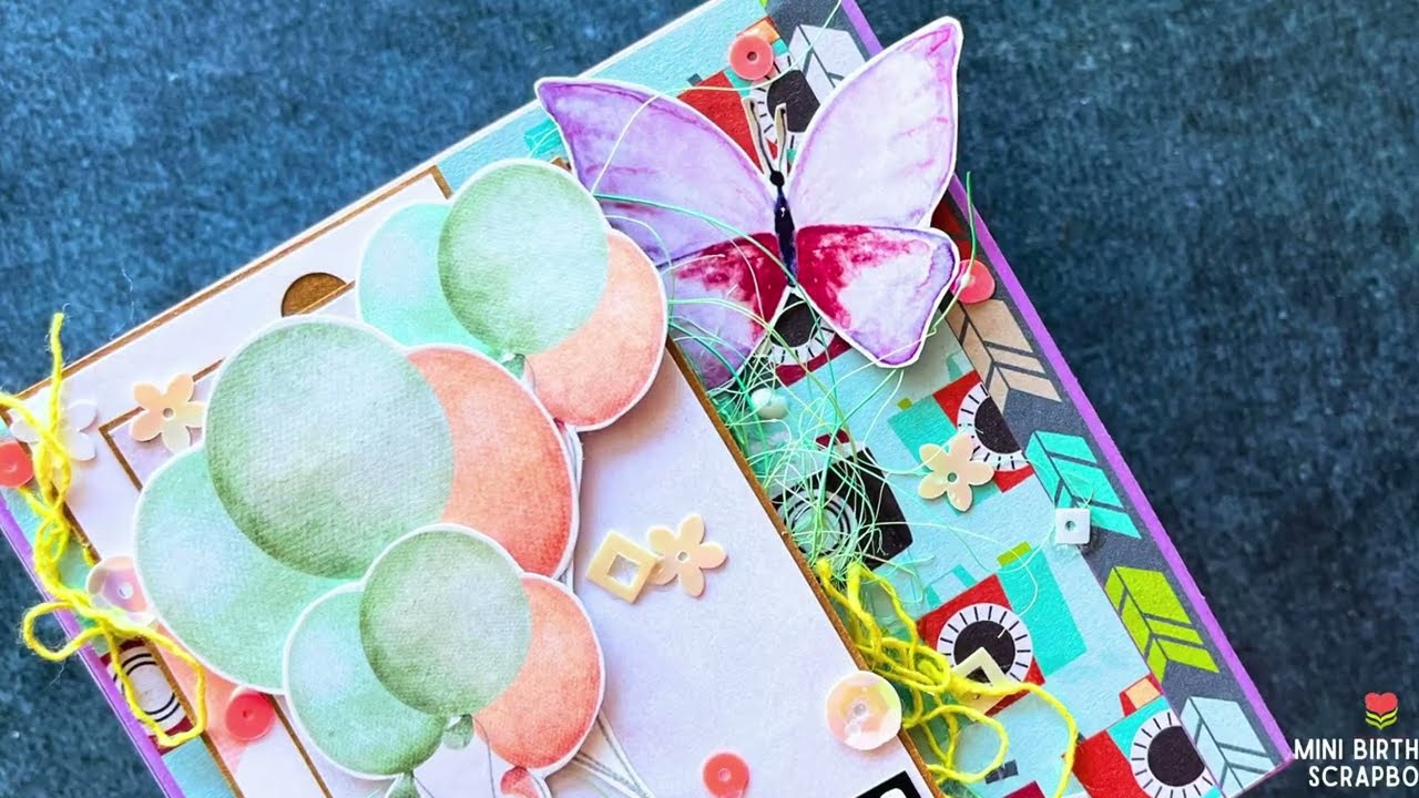 Mini Birthday Scrapbook #scrapbooking #handmadewithlove #handmadegift  #birthdaygiftideas #diy #idea