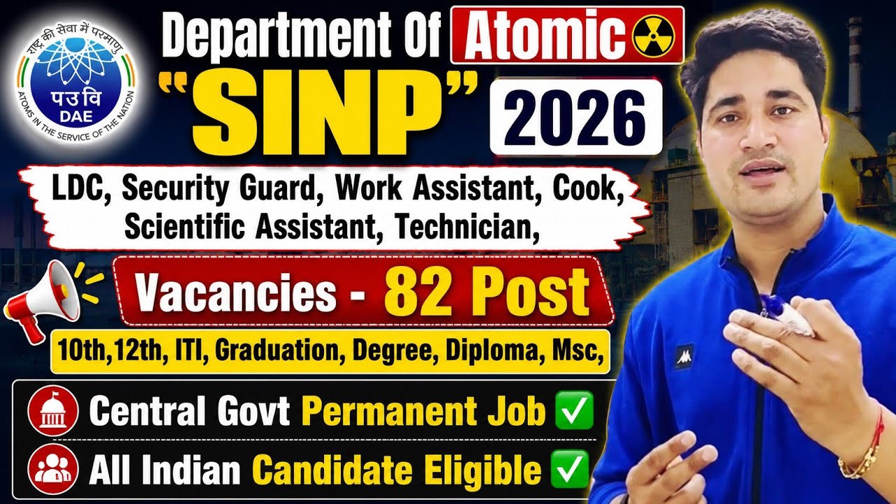 🚨 Group A, B, C - Central Government Job |  Permanent Job - All Indian ✅  SINP Recruitment 2026
