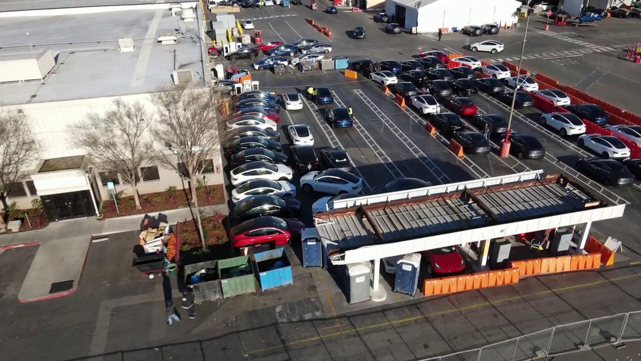 Tesla Fremont Flyover  - Feb 21, 2021