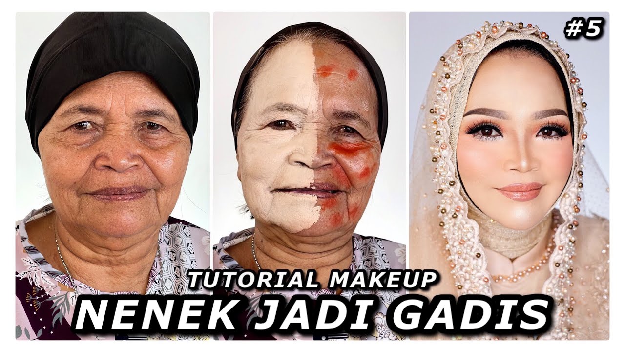 Tutorial Makeup Nenek 65 Tahun Jadi Gadis Pengantin Cantik #5
