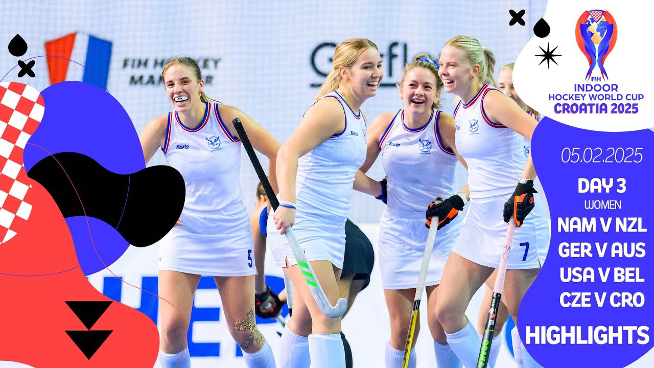 FIH Hockey Indoor World Cup Croatia 2025 - Highlights - Day 3 - Women's games