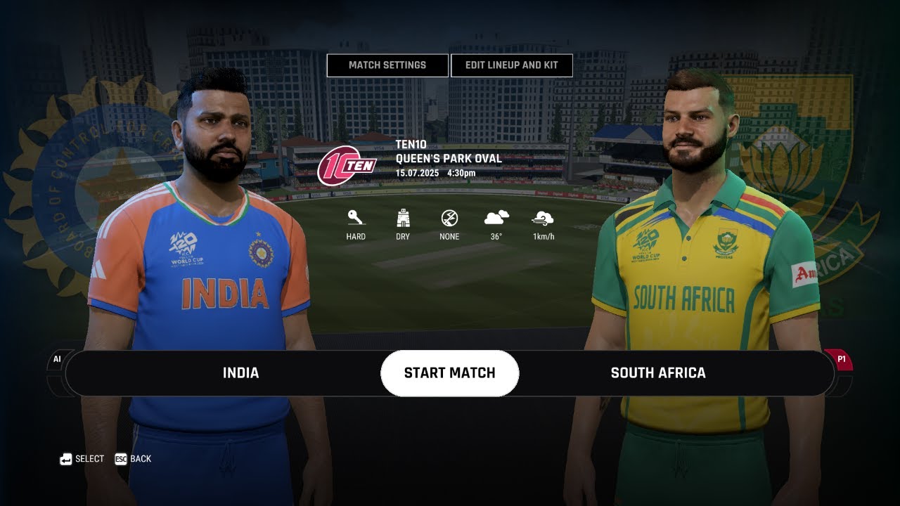 India vs South Africa | ICC T20 World Cup 2024 Final Match | Cricket 24 Gameplay (1080p60)