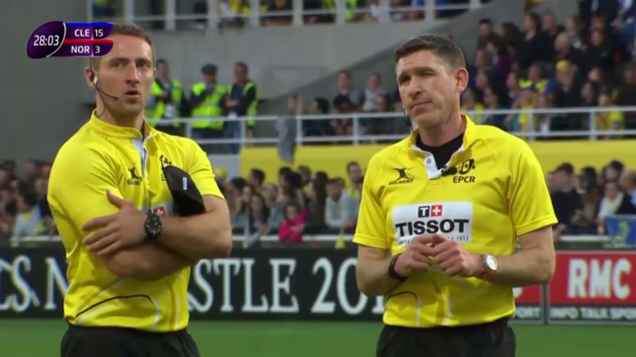 Shoulder hit, penalty try, yellow card, massive scuff. [Clermont vs Northampton '19]