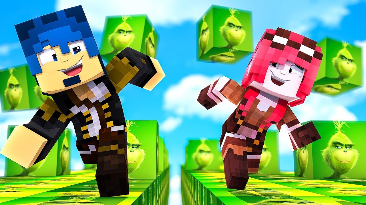 LA CORSA DEI LUCKYBLOCK DEL GRINCH SU MINECRAFT!!