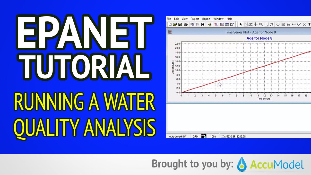 EPANET Tutorial 02 09 - Running a Water Quality Analysis | Hydraulic Modeling