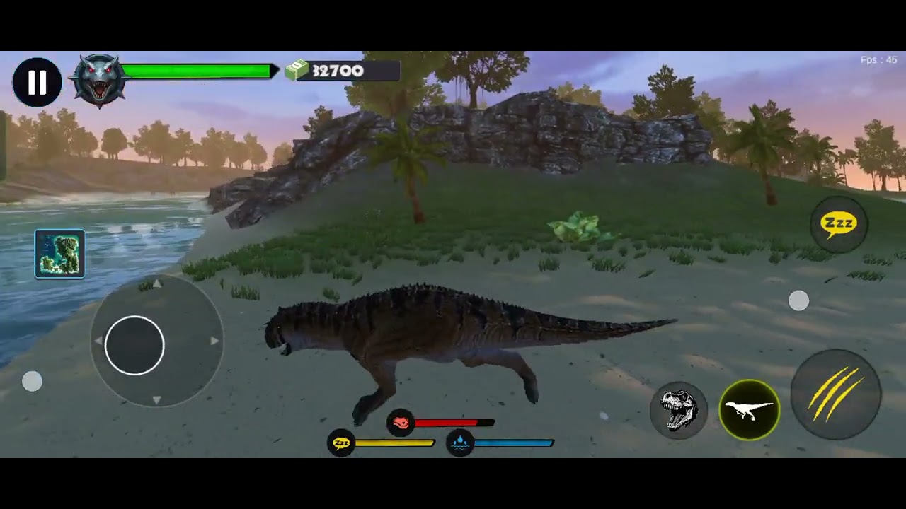 Saya melawan carnotaurus dan Spinosaurus 