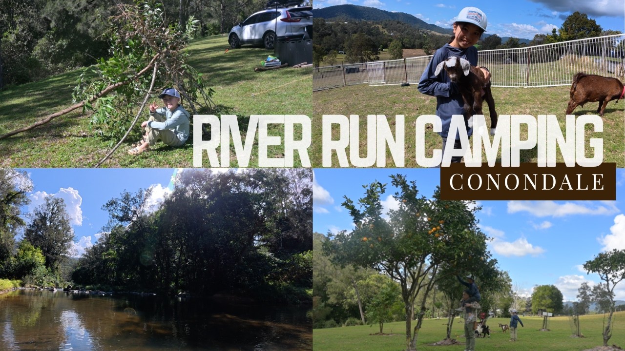 【CAMP VLOG】River Run Camping - Conondale │Hidden Riverside Paraidse │Family friendly│ hipcamp│ブリスベン