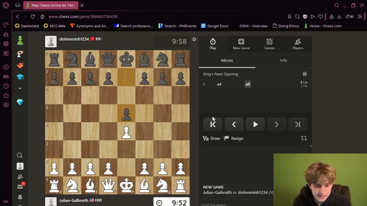 Discovering My Elo on Chess.com