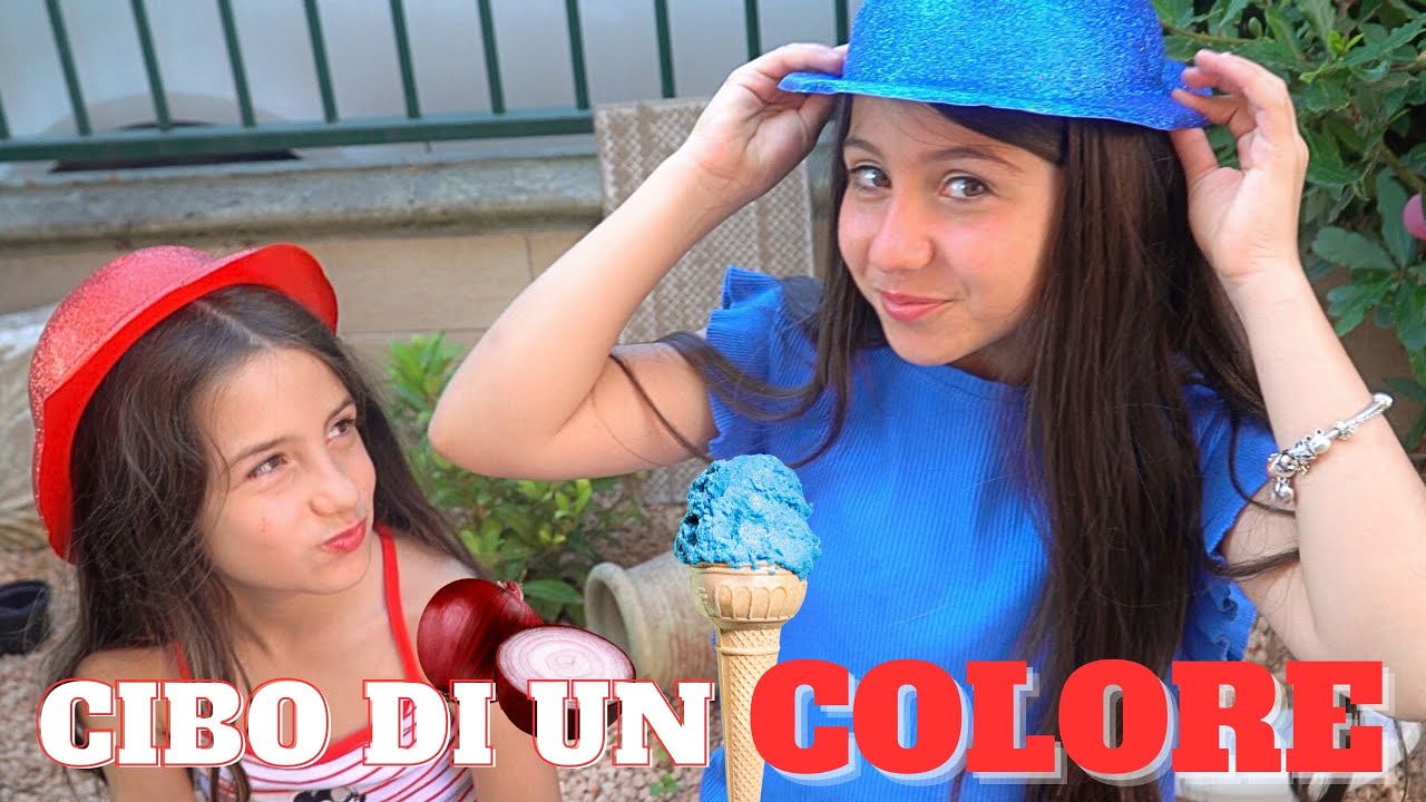 MANGIAMO SOLO CIBO DEL COLORE DEL NOSTRO CAPPELLO PER 24H #vanessaeanastasia #mammaromina