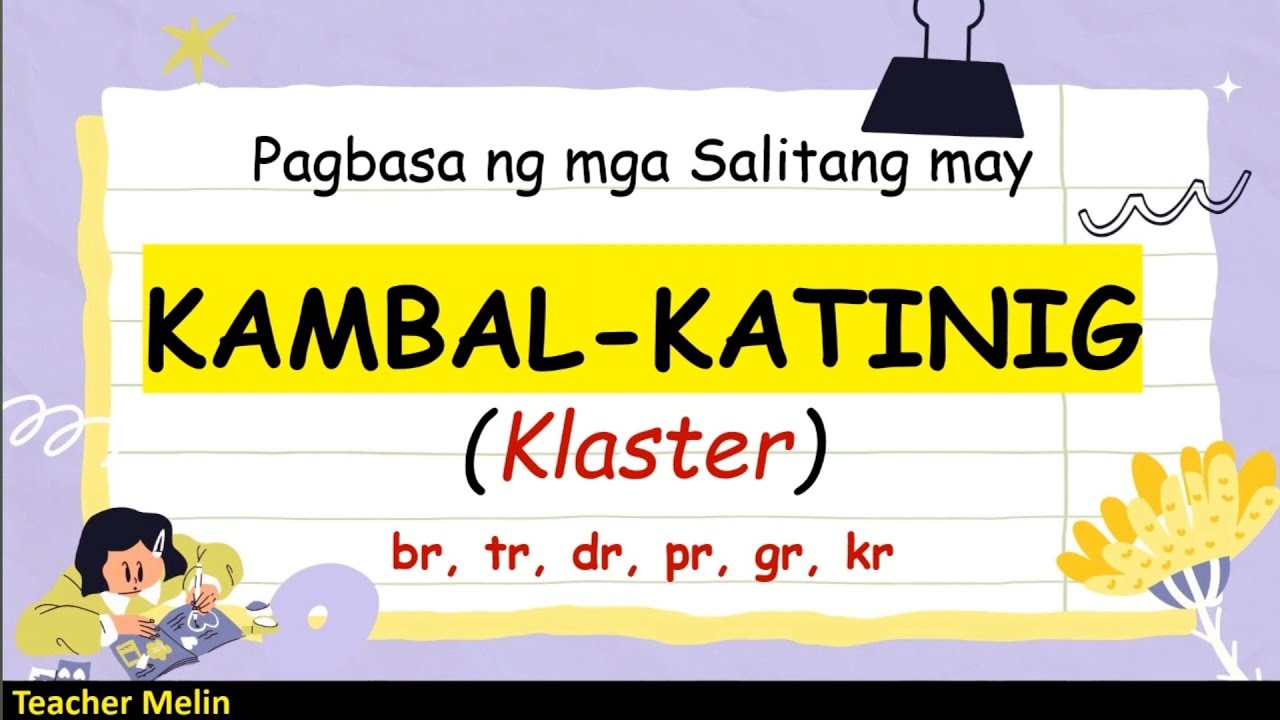 KAMBAL KATINIG KLASTER br, tr, dr, pr, gr, kr