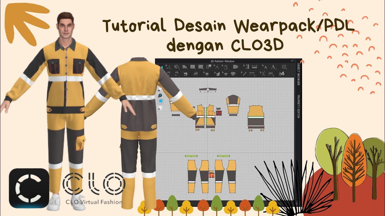 Baju Wearpack/PDL dengan CLO3D || Desain 3 Dimensi