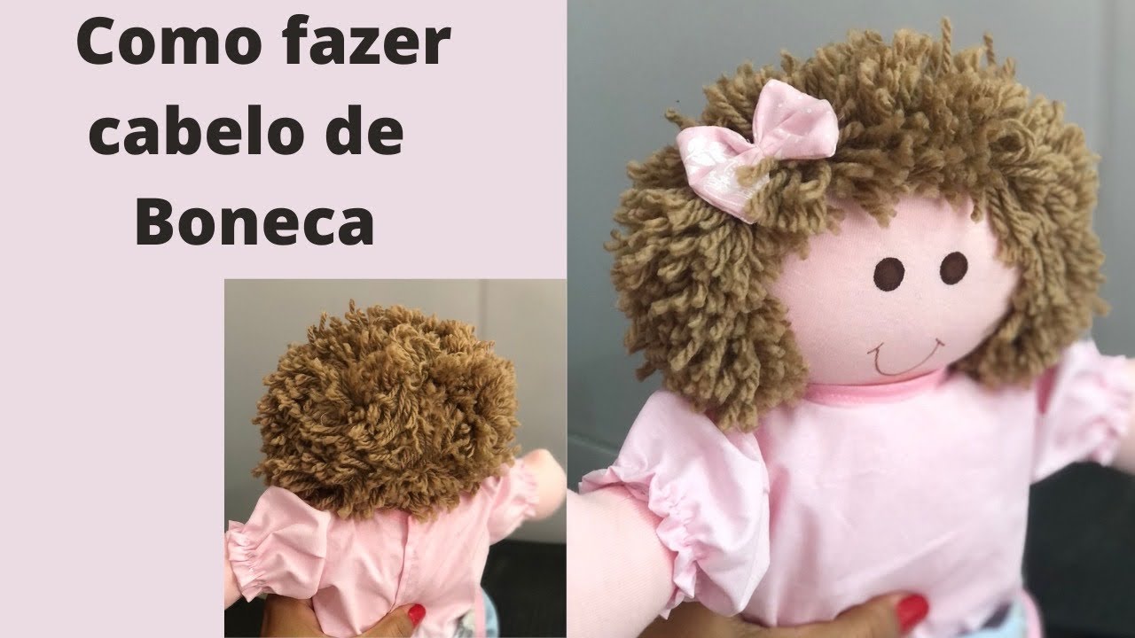 Como fazer cabelo para bonecas de pano
