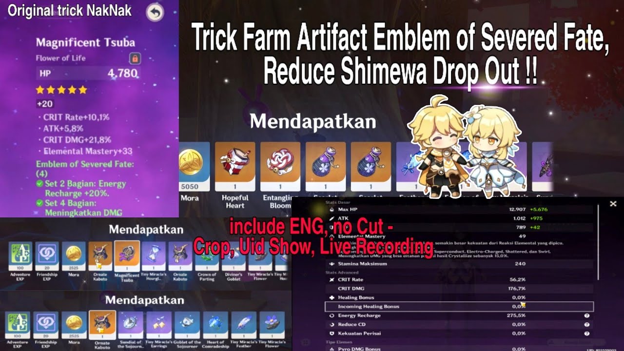 Genshin Impact Emblem of Severed Fate trick, Reduce Shimewa