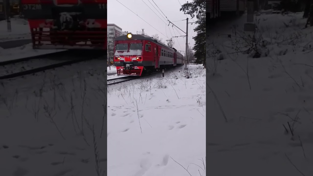 ЭТ2М 110 Проследует по перегону: Разлив-Тарховка 