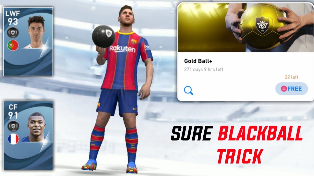 Thunder Black Ball Trick in Gold Ball Pack || Gold Ball Pack Black Ball Trick || Pes 2021 Mobile