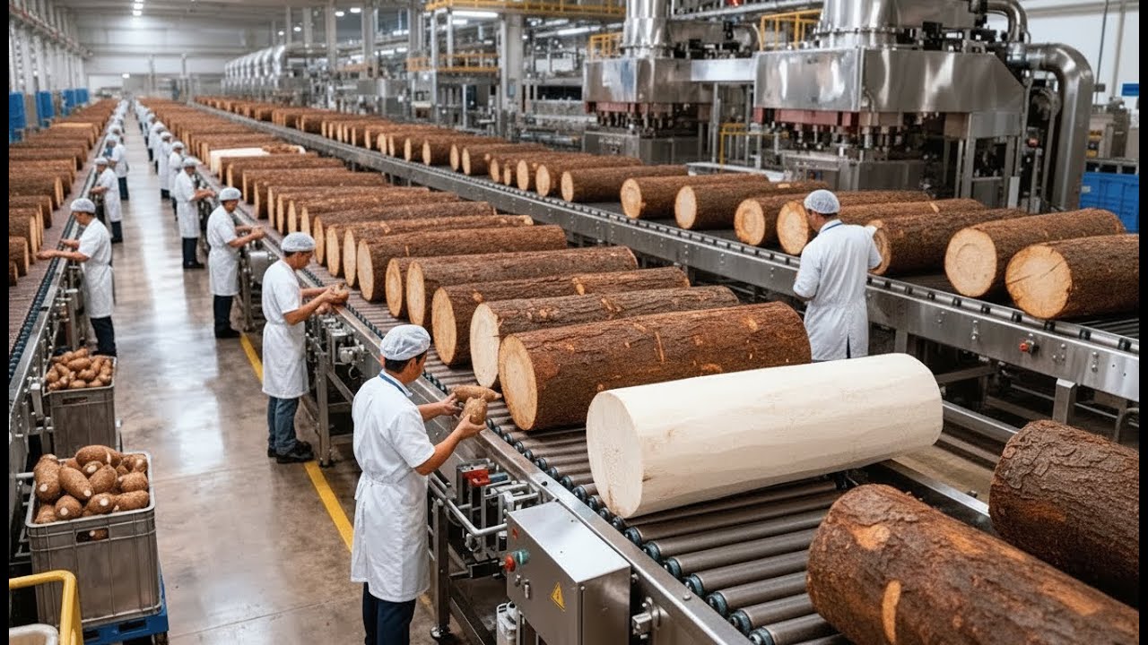 Inside a Massive U.S. Cassava Flour Factory | Full Production Process