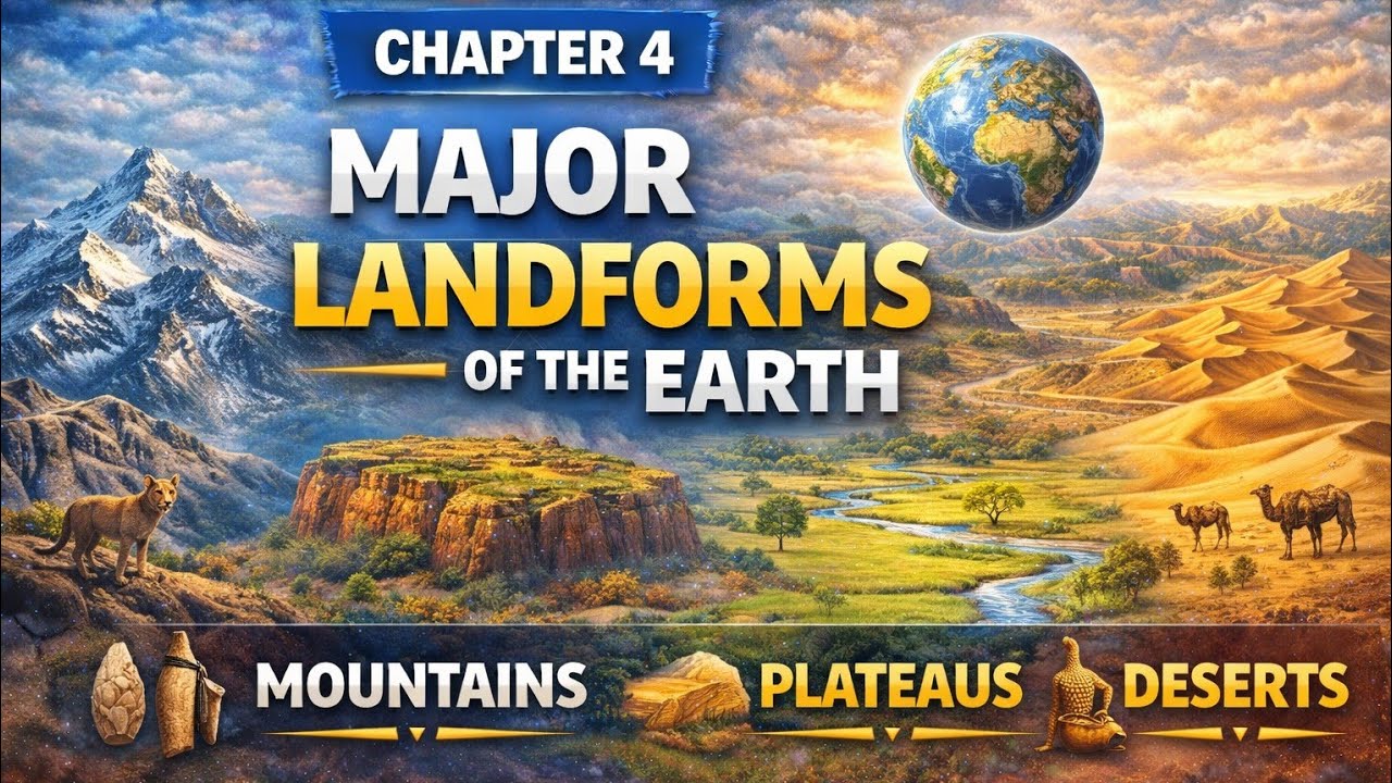 Class 6 Geography | Chapter 4 – Major Landforms of the Earth