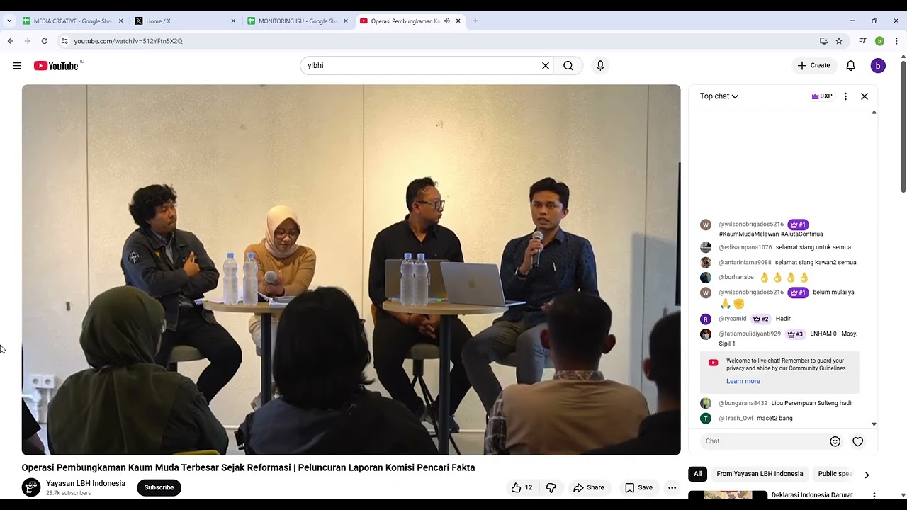 Operasi Pembungkaman Kaum Muda Terbesar Sejak Reformasi   Peluncuran Laporan Komisi Pencari Fakta
