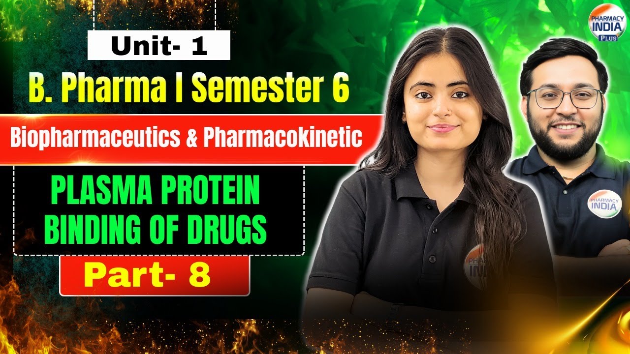 Protein Binding Of Drugs  | Biopharmaceutics | Part - 8 | Unit -  1 | Sem - 6 | B.Pharm