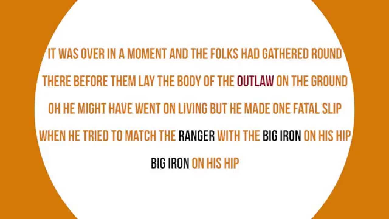 Marty Robbins - Big Iron  (Neat Lyrics)