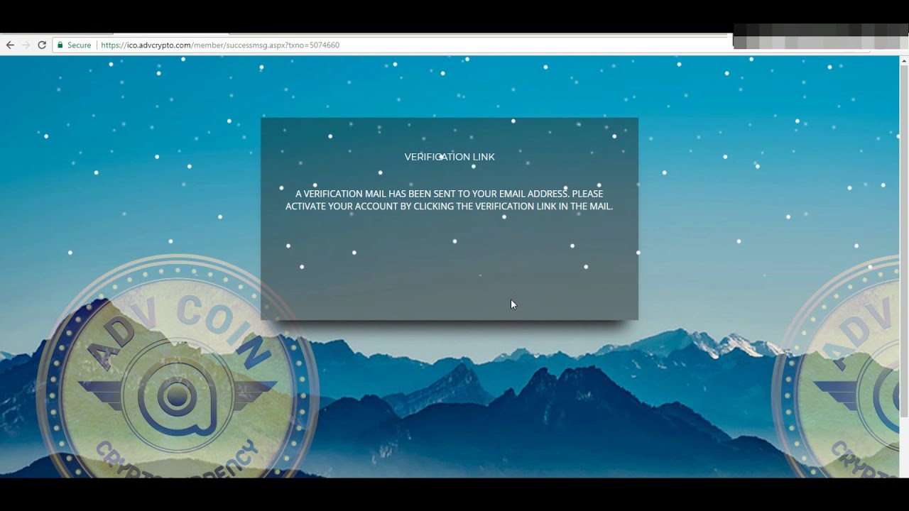 How to register your account with adv coin