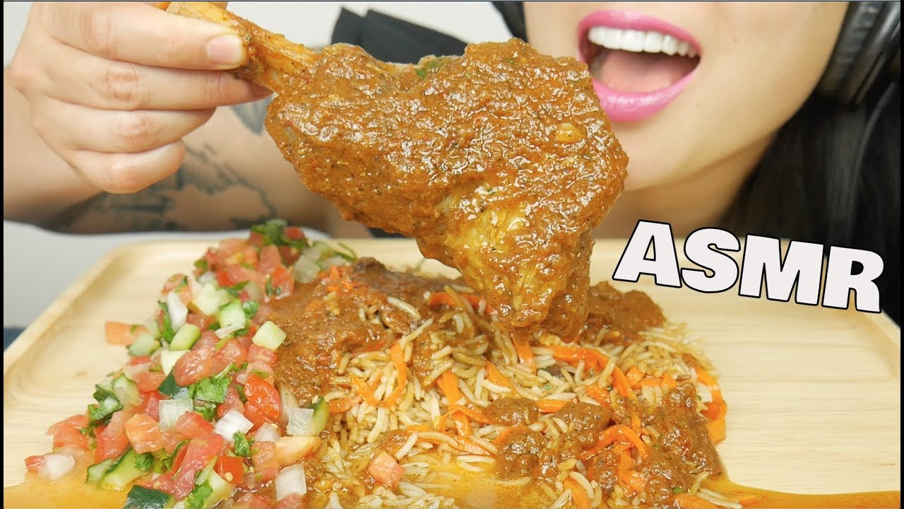 ASMR LAMB SHOULDER + AFGAN RICE (EATING SOUNDS) NO TALKING | SAS-ASMR