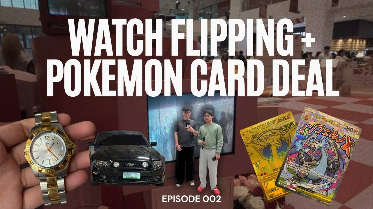 Watch flipping + Pokémon cards deal