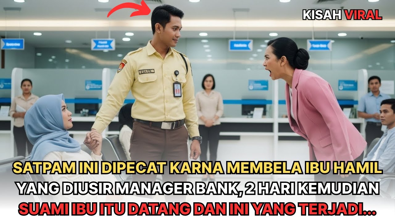 SATPAM INI DIPECAT KARNA BELA IBU HAMIL YANG DIUSIR MANAGER BANK, 2 HARI KEMUDIAN INI YANG TERJADI..