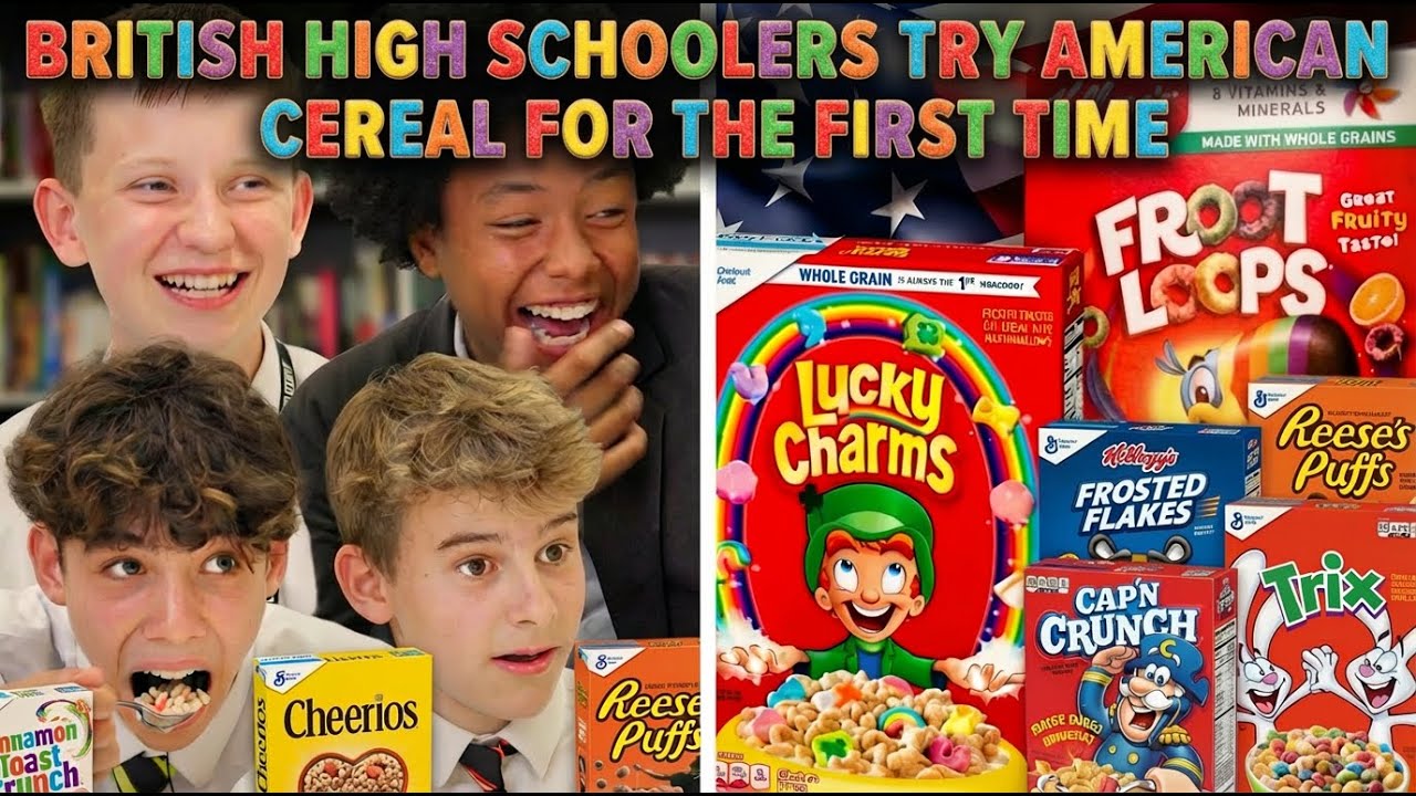 BRITTISH HIGH SCHOOLERS TRY AMERICAN CEREAL FOR THE FIRST TI
