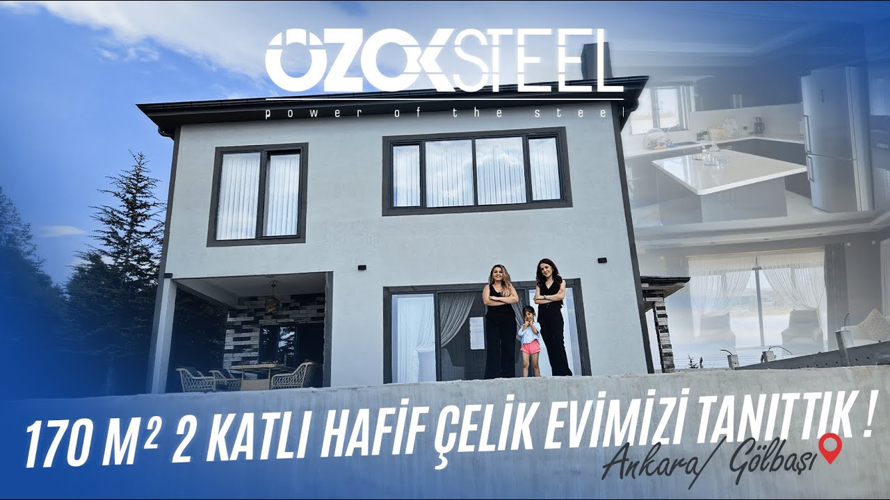 Ankara/ Gölbaşı'nda Anahtar Teslim 170 m² 2 Katlı Evimiz Detaylarını Aktardık! #hafifçelik #çelikev
