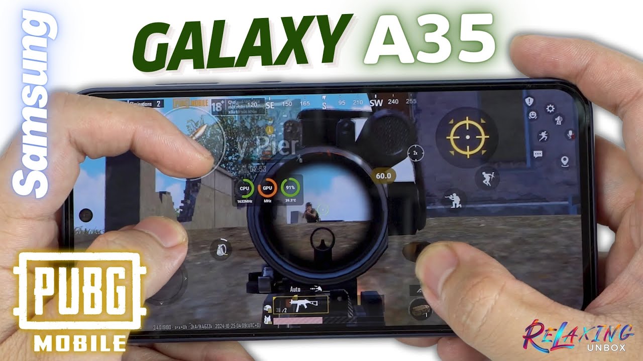 Samsung Galaxy A35 PUBG Mobile Gaming review 2024 | Battery Drain test