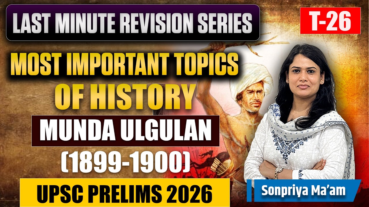 150th Birth Anniversary of Birsa Munda | Munda Rebellion, 1899-1900 | UPSC Prelims 2026 History