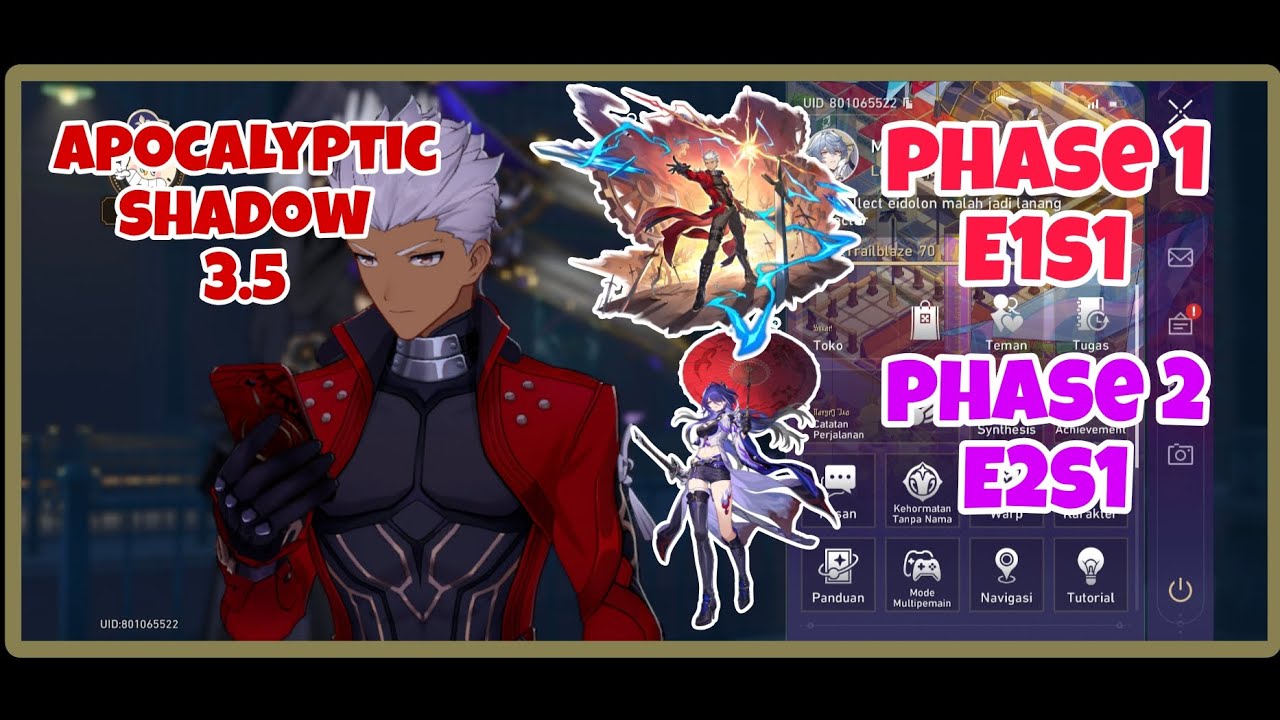 Apocalyptic Shadow 3.5 with E1S1 Archer and E1S1 Acheron E2S1 || 6.8k score || HONKAI : STAR RAIL