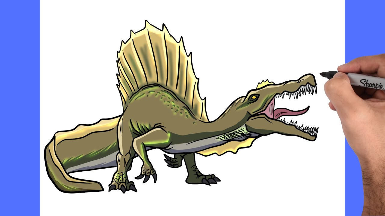 How to draw Omega Spinosaurus Aegyptiacus dinosaur de Jurassic World
