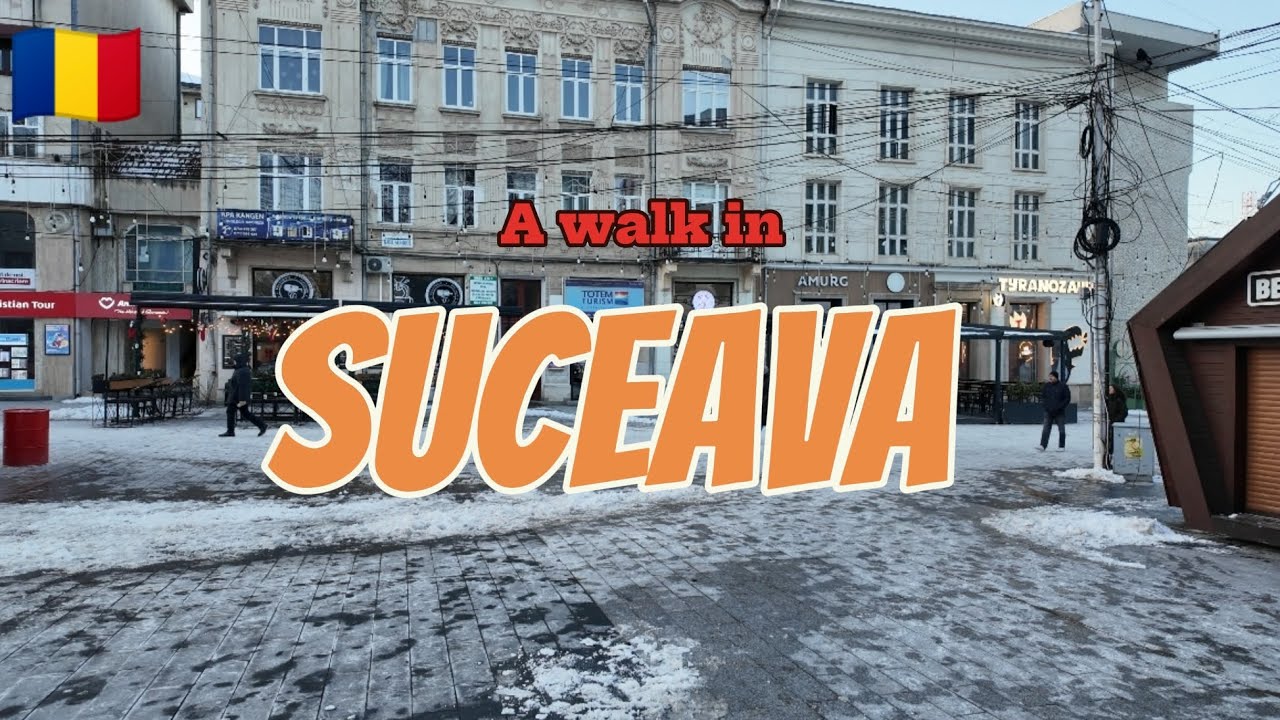 A evening walk in Suceava, Romania | 4K Ultra HD
