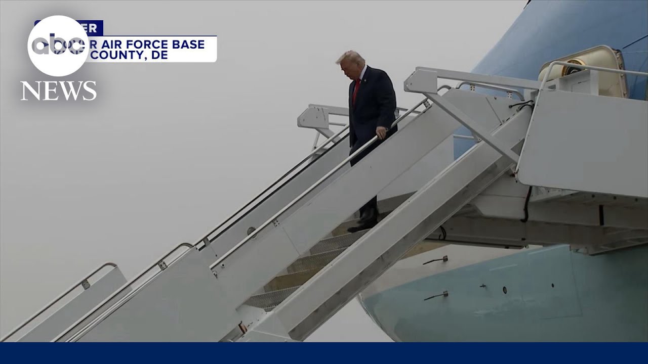Trump attends dignified transfer of 6 fallen service members killed in Kuwait