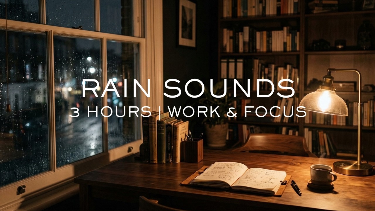 Rain Sounds for Deep Focus | Work, Concentrate, Flow | 3 Hours
